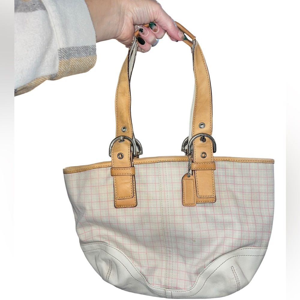 Vintage Coach Soho Tattersall Twill Tote bag
